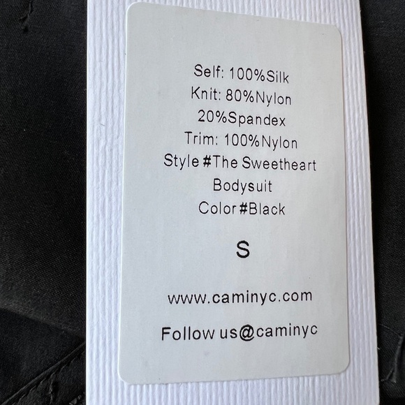 NWT - Cami NYC Sweetheart 100% Silk and Eyelash Lace Bodysuit - Picture 12 of 15